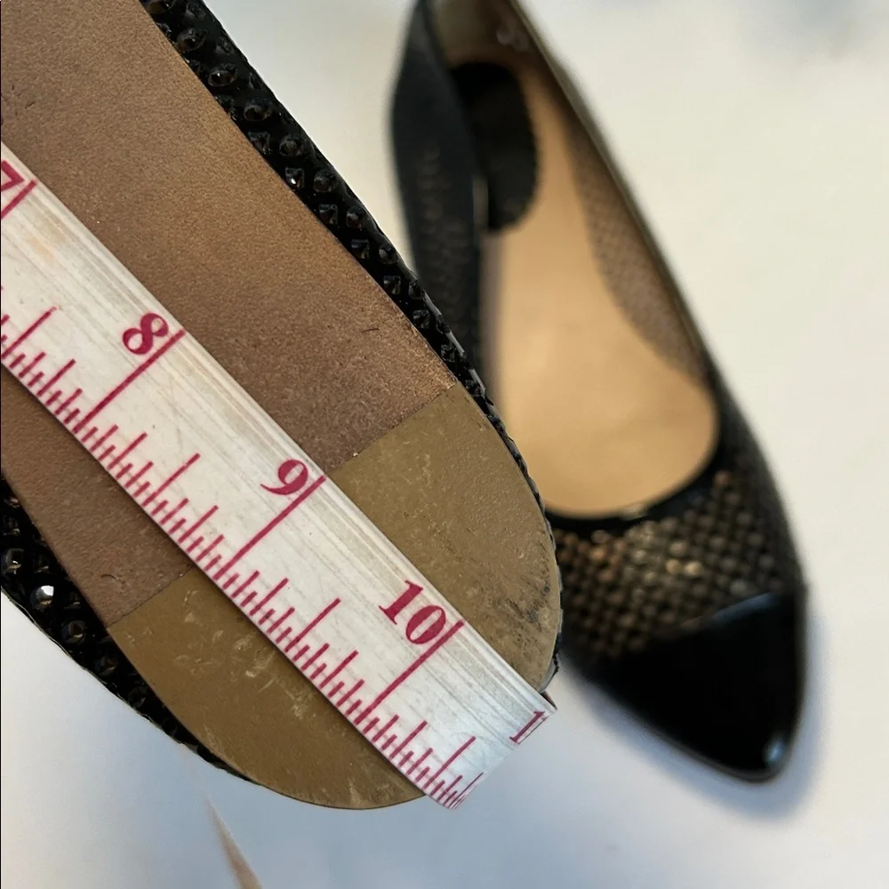 Furla Black Patent Leather Mesh Flats - Picture 16 of 17